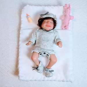 Babeside Luna miniature reborn doll, 6" soft, full silicone body, realistic girl